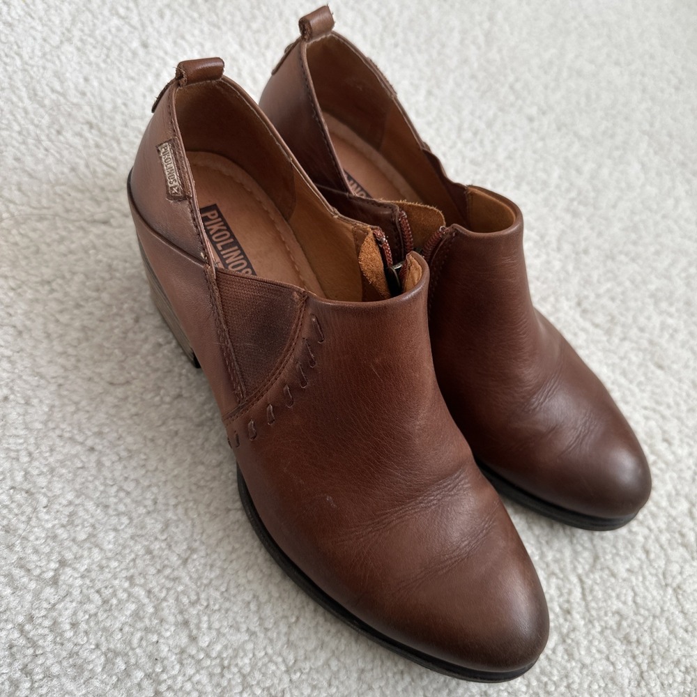 Pikolinos Baqueira Women's Cuero Cognac Brown‎ Leather Shoes EU 39 US 8–8.5